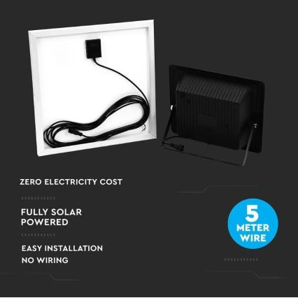 LED Pritemdomas saulės prožektorius LED/20W/6,4V 4000K IP65 10000 mAh + nuotolinio valdymo pultas