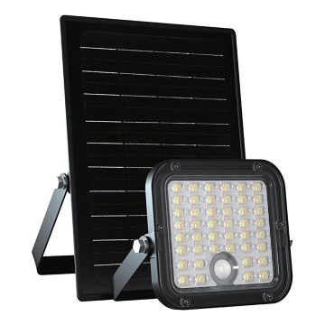 LED Pritemdomas saulės prožektorius su jutikliu LED/10W/3,7V 4000/6000K IP65 + nuotolinio valdymo pultas