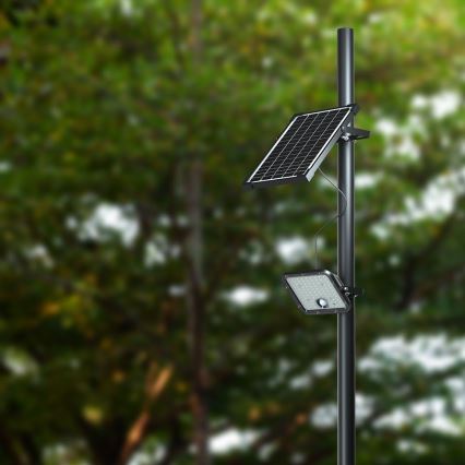 LED Pritemdomas saulės prožektorius su jutikliu LED/10W/3,7V 4000/6000K IP65 + nuotolinio valdymo pultas