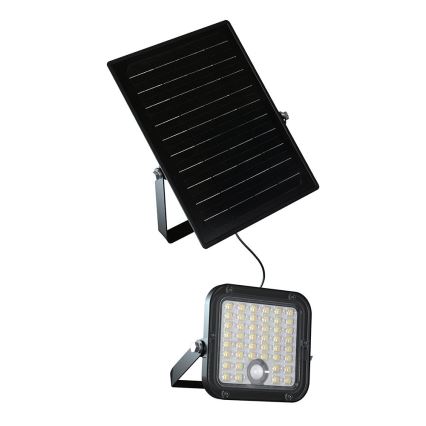 LED Pritemdomas saulės prožektorius su jutikliu LED/10W/3,7V 4000/6000K IP65 + nuotolinio valdymo pultas