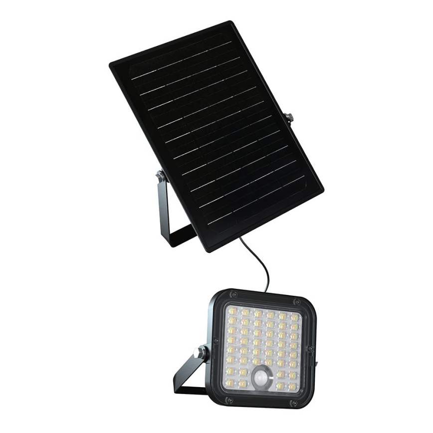 LED Pritemdomas saulės prožektorius su jutikliu LED/10W/3,7V 4000/6000K IP65 + nuotolinio valdymo pultas