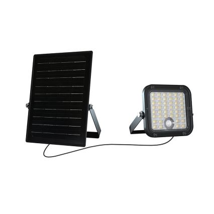 LED Pritemdomas saulės prožektorius su jutikliu LED/10W/3,7V 4000/6000K IP65 + nuotolinio valdymo pultas