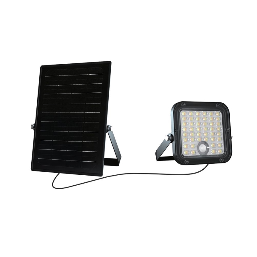 LED Pritemdomas saulės prožektorius su jutikliu LED/10W/3,7V 4000/6000K IP65 + nuotolinio valdymo pultas
