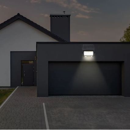 LED Pritemdomas saulės prožektorius su jutikliu LED/10W/3,7V 4000K IP65 7200 mAh + USB prievadas