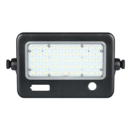 LED Pritemdomas saulės prožektorius su jutikliu LED/10W/3,7V 4000K IP65 7200 mAh + USB prievadas