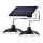 LED Pritemdomas saulės Sietynas ant stygos 2xLED/1,8W/3,7V IP44 6500K 2400 mAh + nuotolinio valdymo pultas
