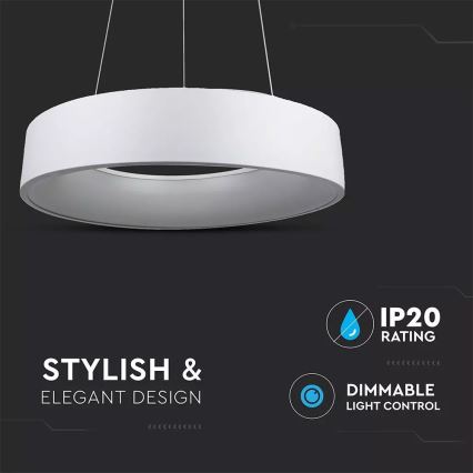 LED pritemdomas sietynas, kabinamas ant virvės 1xLED/20W/230V