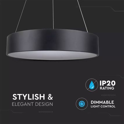 LED pritemdomas sietynas, kabinamas ant virvės 1xLED/20W/230V