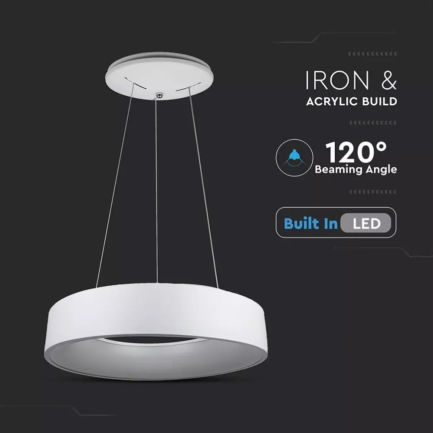 LED pritemdomas sietynas, kabinamas ant virvės 1xLED/30W/230V