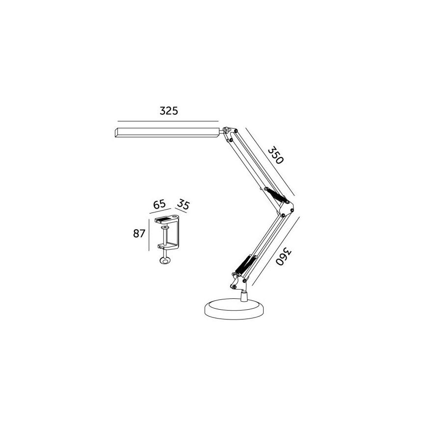 LED pritemdomas stalinis šviestuvas 2in1 USB TENUIX LED/14W/5V 3000-6000K balta