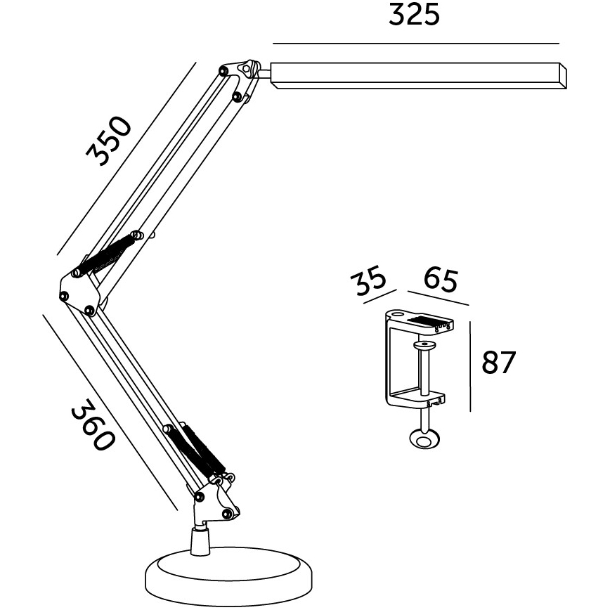 LED pritemdomas stalinis šviestuvas 2in1 USB TENUIX LED/14W/5V 3000-6000K