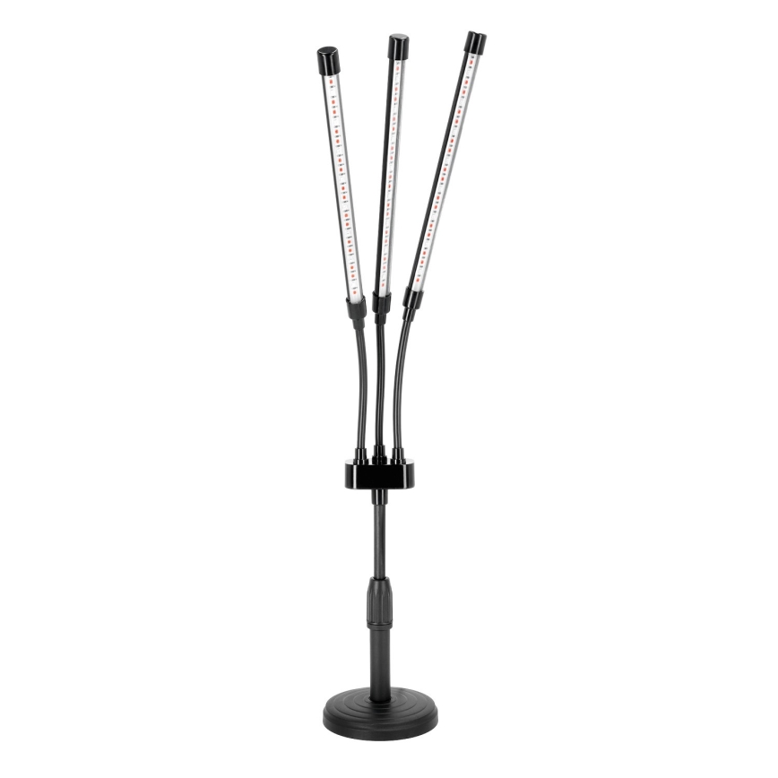 LED Pritemdoma lanksti stalinė lempa augantiems augalams VITARO 3xLED/10W/230V juoda