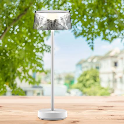 LED šviesos reguliavimas jutiklinė lauko Stalinis šviestuvas CASABLANCA LED/3,4W/5V USB 3600 mAh IP44 balta