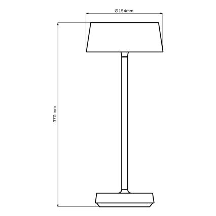 LED Pritemdomas jutiklinis lauko stalinis šviestuvas CASABLANCA LED/3,4W/5V USB 3600 mAh IP44 juoda