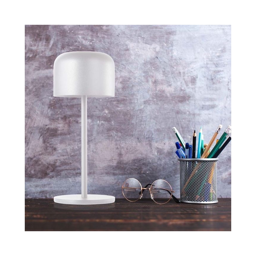LED Pritemdoma įkraunama jutiklinė stalinė lempa LED/1,5W/5V 2700-5700K IP54 2200 mAh balta