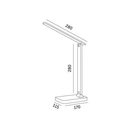 LED pritemdomas stalinis šviestuvas NOBLITE N LED/7W/230V 3000/4000/6500K balta