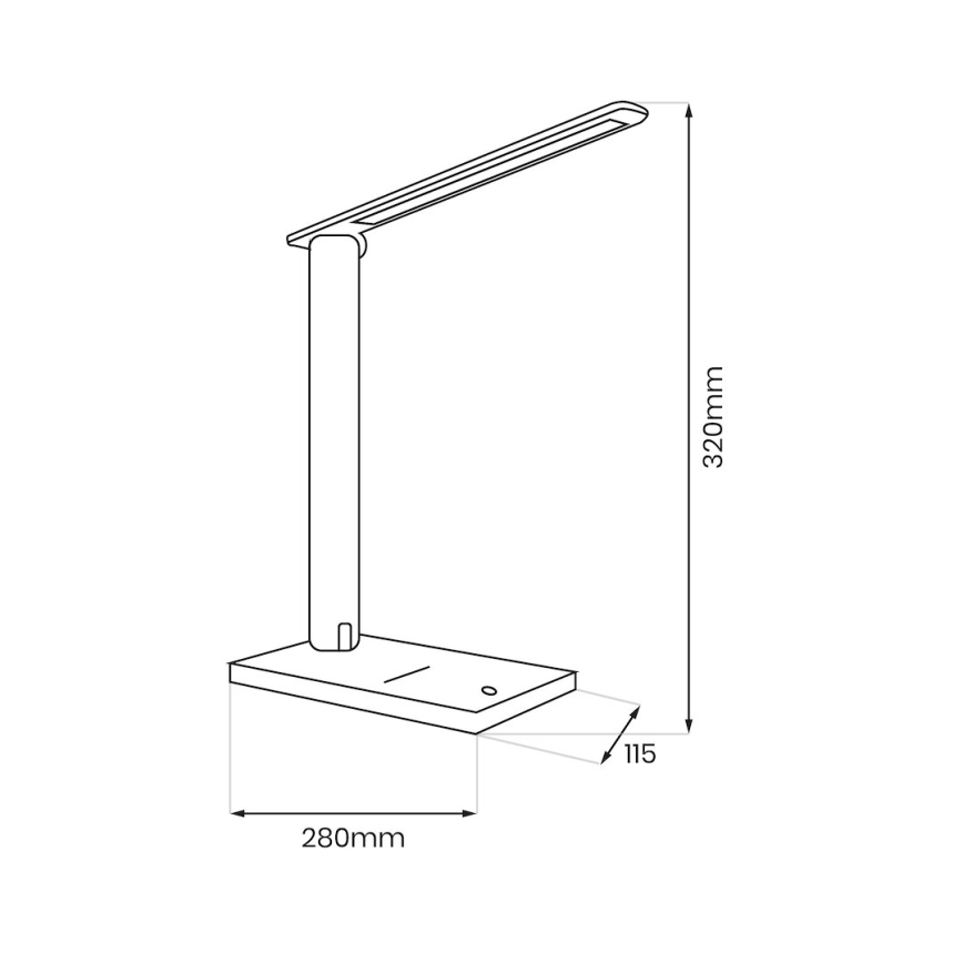 LED pritemdomas stalinis šviestuvas POST LED/5W/5V 3000-6500K juoda