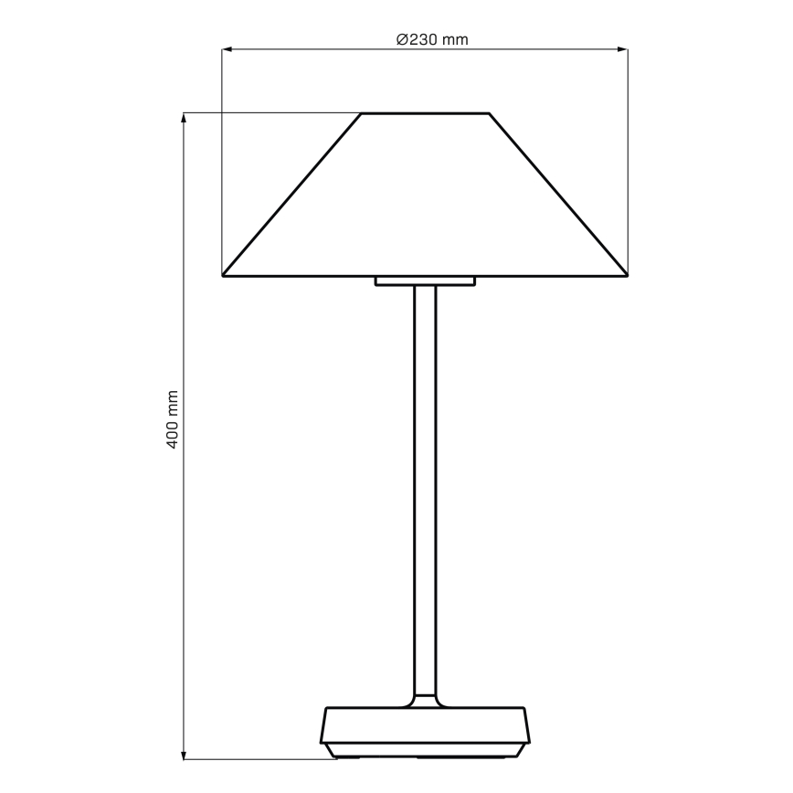LED Pritemdomas jutiklinis lauko stalinis šviestuvas SERENGETI LED/3,4W/5V USB 3600 mAh IP44 juodas