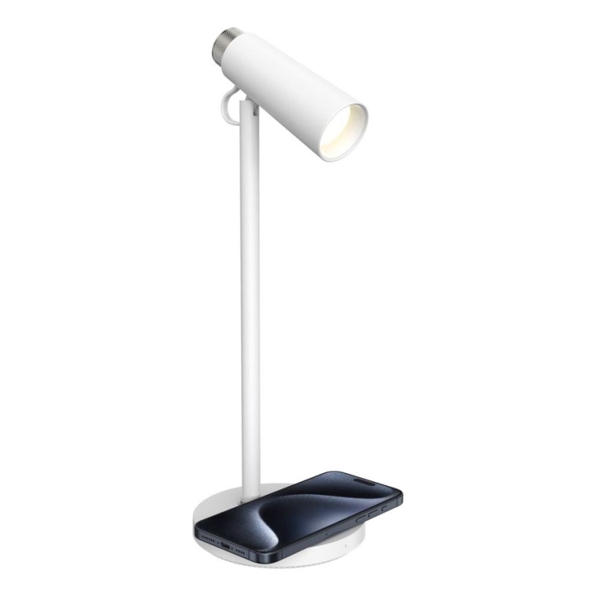 LED pritemdomas stalinis šviestuvas Su bevielis Qi įkrovimas TIT LED/12W/230V balta