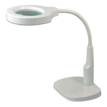 LED pritemdomas stalinis šviestuvas su bifokaliniu padidinamuoju stiklu LED/6W/230V 6000-7000K balta