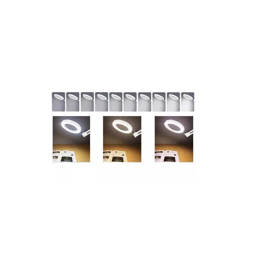 LED pritemdomas stalinis šviestuvas su padidinamuoju stiklu LED/6W/5V 3000K/4000K/6000K balta
