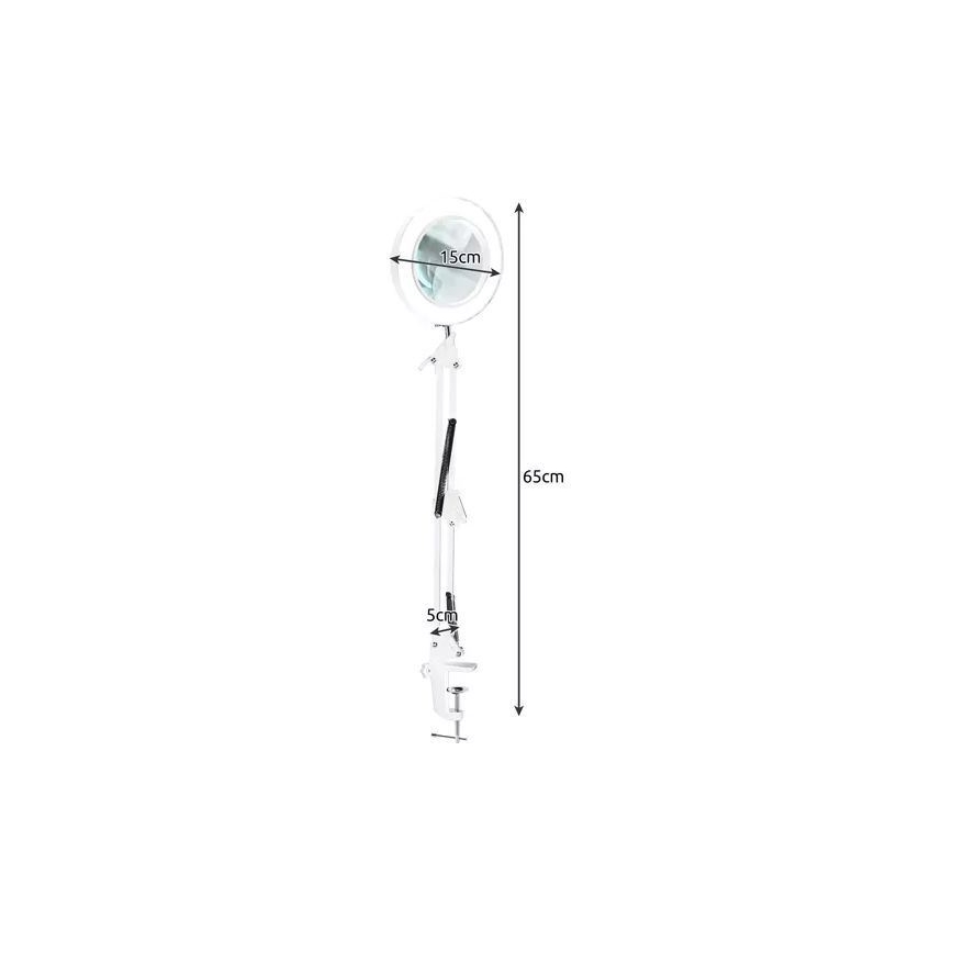 LED pritemdomas stalinis šviestuvas su padidinamuoju stiklu LED/6W/5V 3000K/4000K/6000K balta