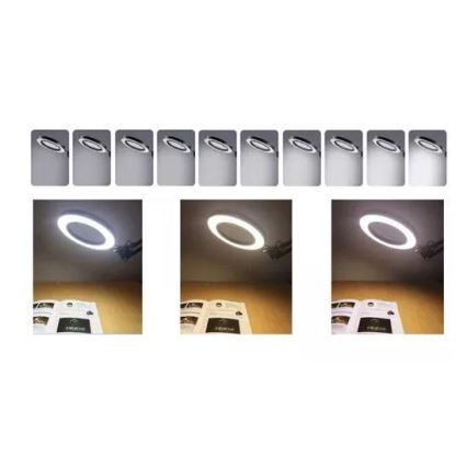LED pritemdomas stalinis šviestuvas su padidinamuoju stiklu LED/6W/5V 3000K/4000K/6000K juoda