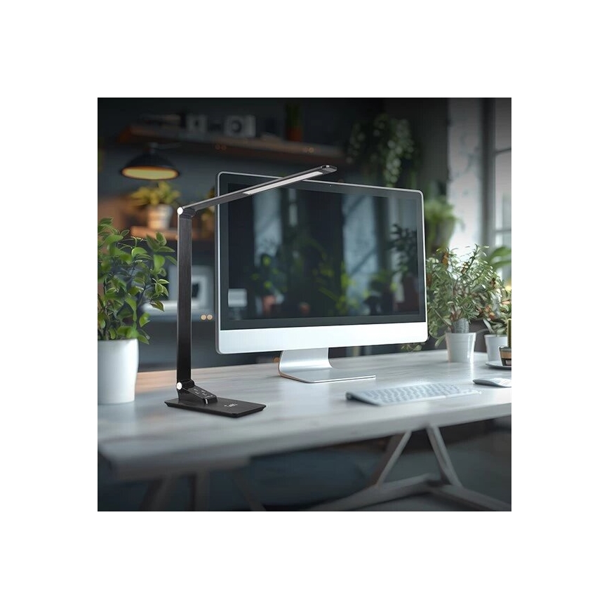 LED pritemdomas stalinis šviestuvas Su USB LED/7W/230V 3000K/4000K/5500K juoda