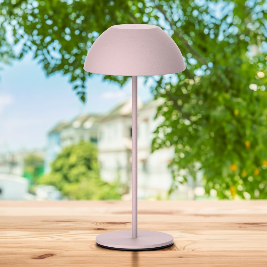 LED Pritemdomas jutiklinis lauko stalinis šviestuvas TANZANIA LED/1,8W/5V USB 1800 mAh IP44 rausva