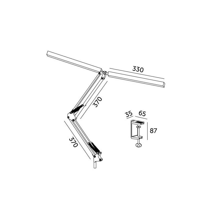 LED pritemdomas stalinis šviestuvas TENUIX DUO 2xLED/14W/230V 3000-6000K balta