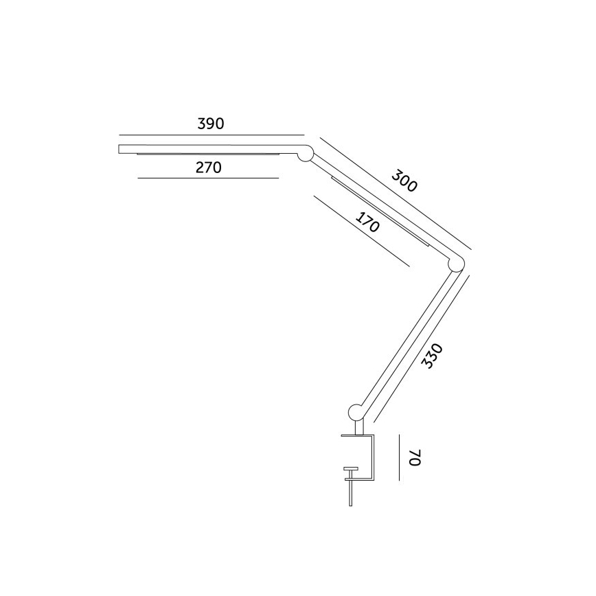 LED pritemdomas stalinis šviestuvas TENUIX FOLD LED/20W/230V 3000-6500K juoda