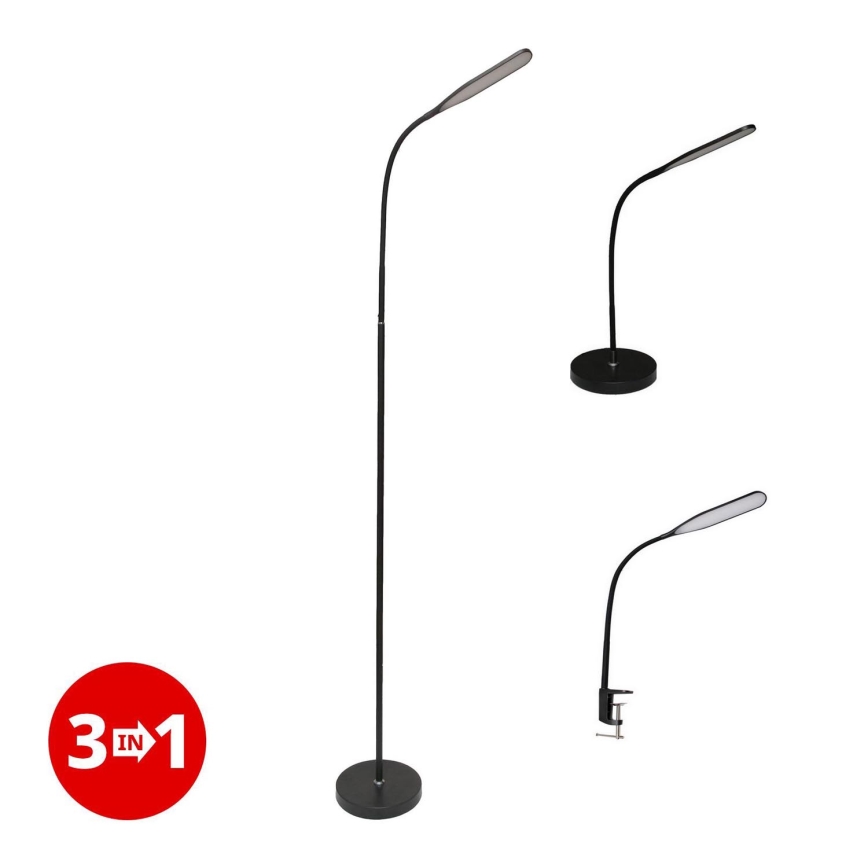 LED Pritemdomas šviestuvas 3in1 LED/10W/230V 3000/4000/6000K CRI 90 juoda
