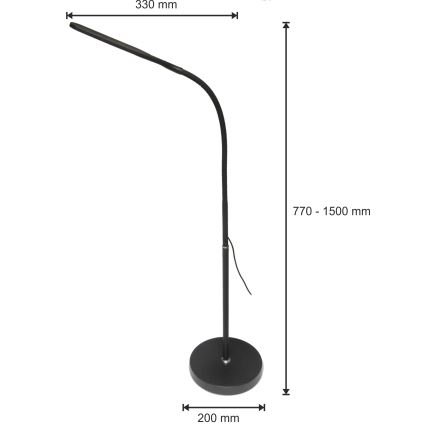 LED Pritemdomas šviestuvas 3in1 LED/10W/230V 3000/4000/6000K CRI 90 juoda