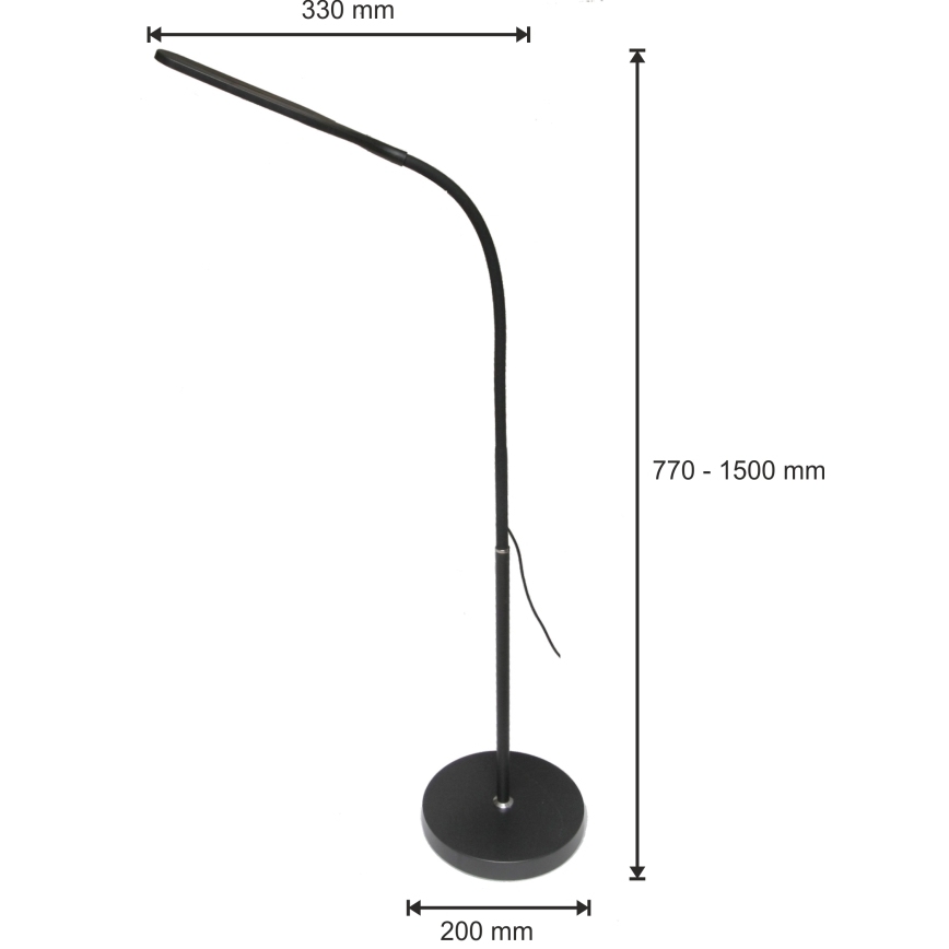 LED Pritemdomas šviestuvas 3in1 LED/10W/230V 3000/4000/6000K CRI 90 juoda