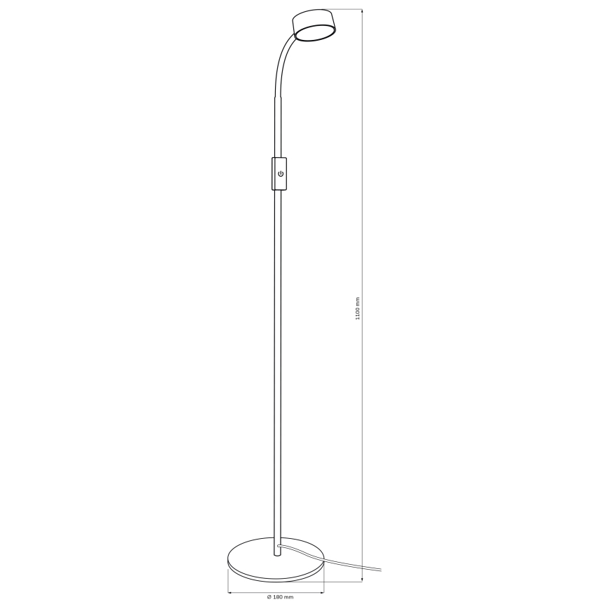 LED Pritemdomas jutiklinis lauko toršeras BRUNO LED/3W/230V 3000/4000/6500K juoda