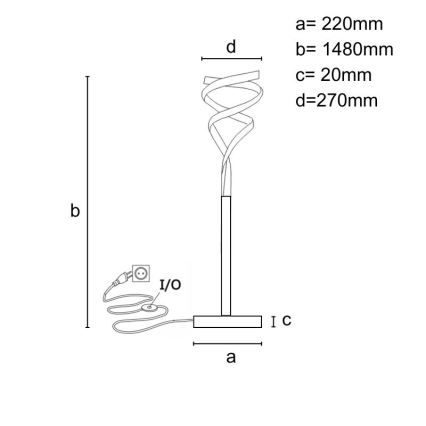 LED pritemdomas toršeras LED/50W/230V 3000-6500K pilka + nuotolinio valdymo pultas