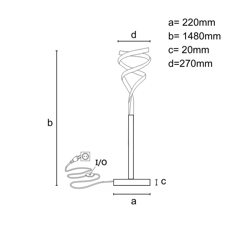 LED pritemdomas toršeras LED/50W/230V 3000-6500K pilka + nuotolinio valdymo pultas