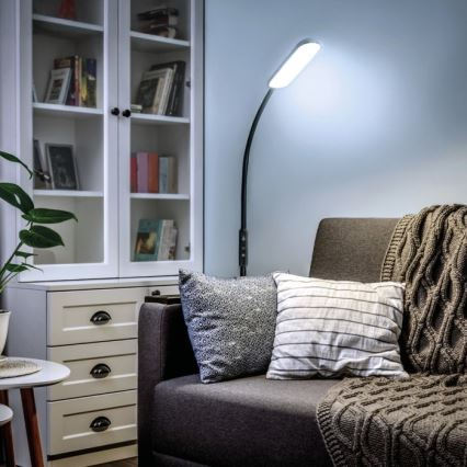 LED pritemdomas toršeras TEILO LED/10W/230V 3000/4000/6500K juoda + nuotolinio valdymo pultas