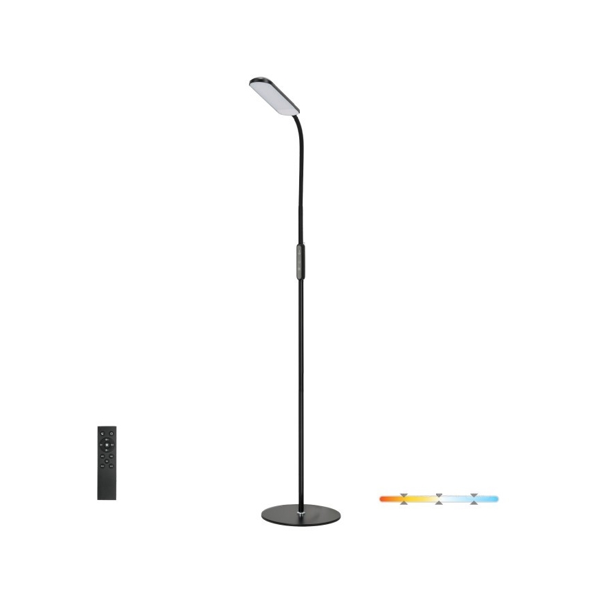 LED pritemdomas toršeras TEILO LED/10W/230V 3000/4000/6500K juoda + nuotolinio valdymo pultas