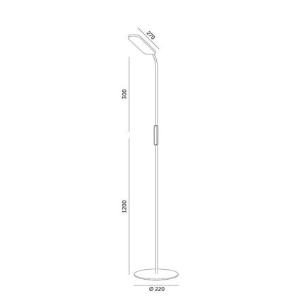 LED pritemdomas toršeras TEILO LED/10W/230V 3000/4000/6500K juoda + nuotolinio valdymo pultas