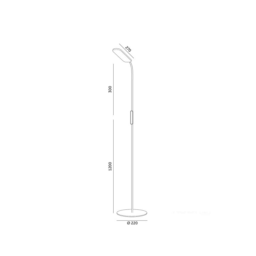 LED pritemdomas toršeras TEILO LED/10W/230V 3000/4000/6500K juoda + nuotolinio valdymo pultas
