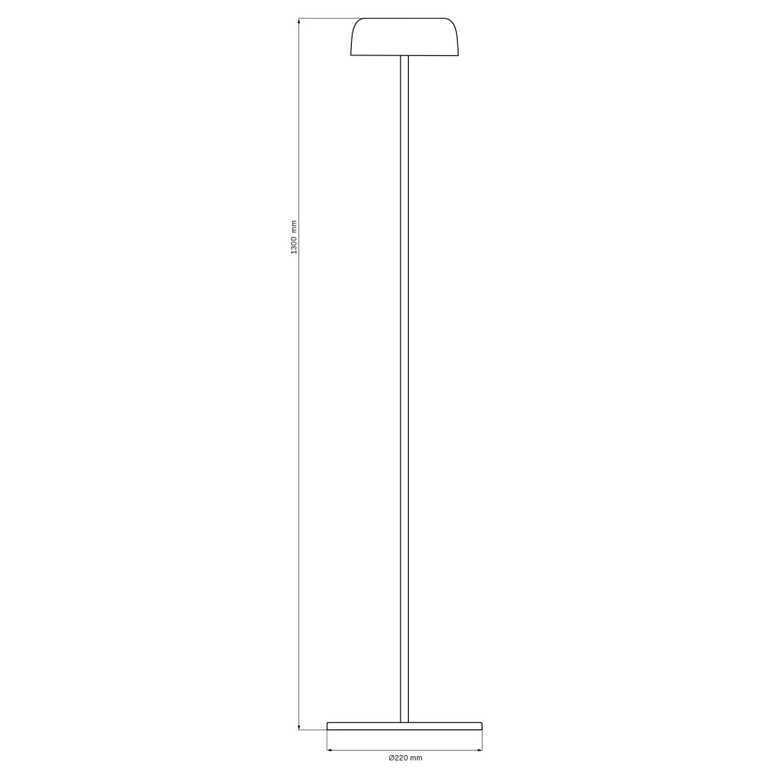LED Pritemdomas jutiklinis lauko toršeras TRYPOLIS LED/2W/5V USB 1800 mAh IP44 juoda