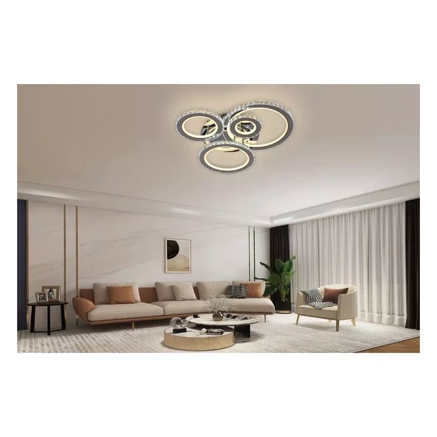 LED Pritemdomas tvirtinamas sietynas LED/120W/230V 3000-6500K + nuotolinio valdymo pultas