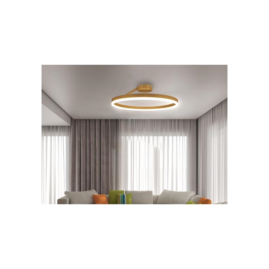 LED Pritemdomas tvirtinamas sietynas LED/40W/230V 3000-6500K auksas + nuotolinio valdymo pultas