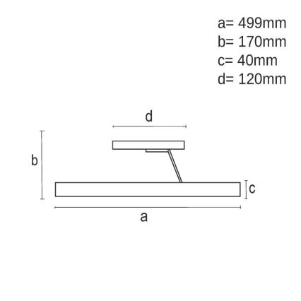 LED Pritemdomas tvirtinamas sietynas LED/40W/230V 3000-6500K auksas + nuotolinio valdymo pultas