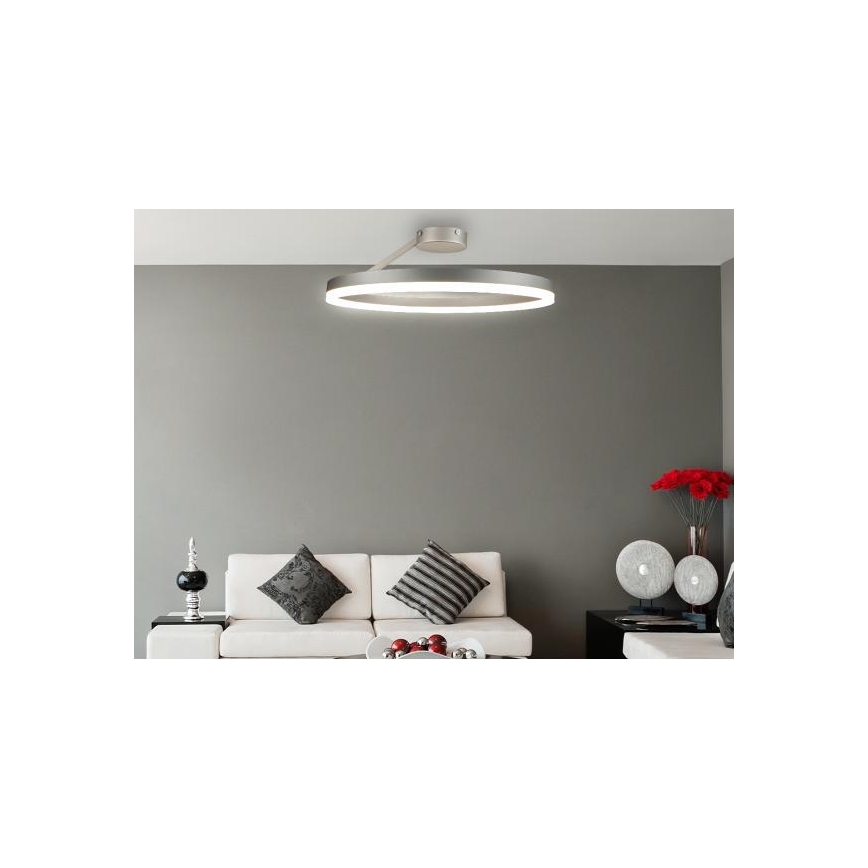 LED Pritemdomas tvirtinamas sietynas LED/40W/230V 3000-6500K matinis chromas + nuotolinio valdymo pultas