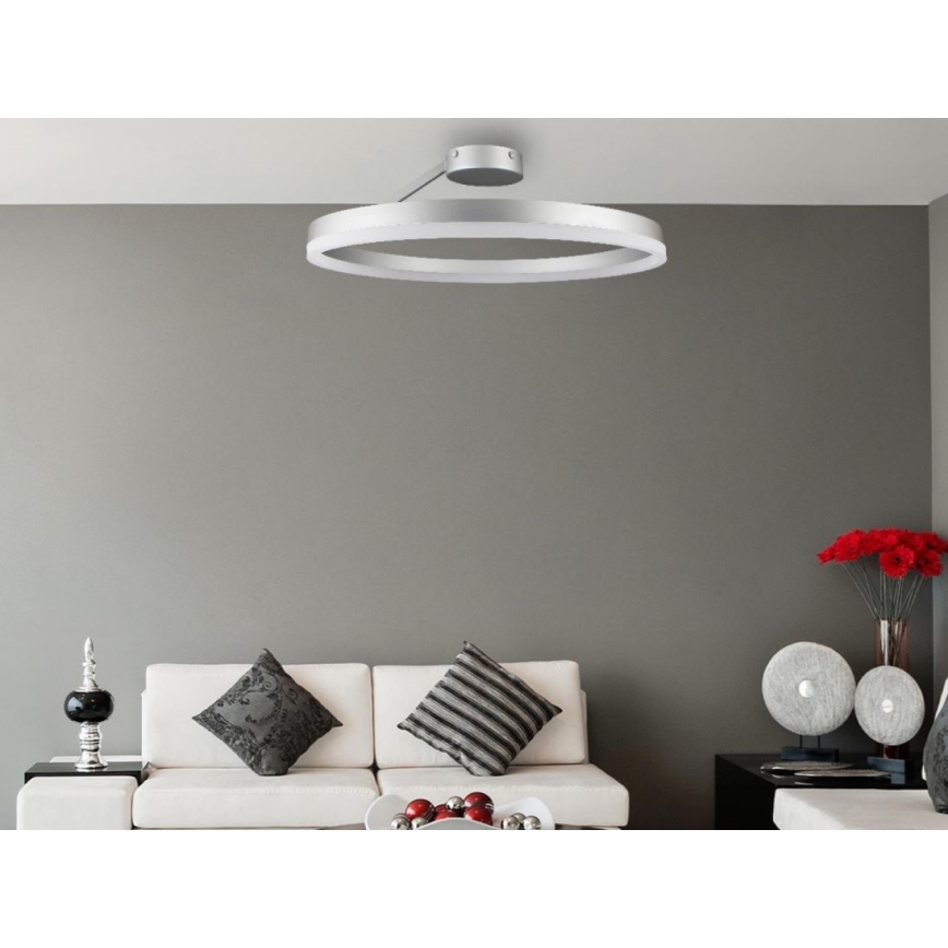 LED Pritemdomas tvirtinamas sietynas LED/40W/230V 3000-6500K matinis chromas + nuotolinio valdymo pultas