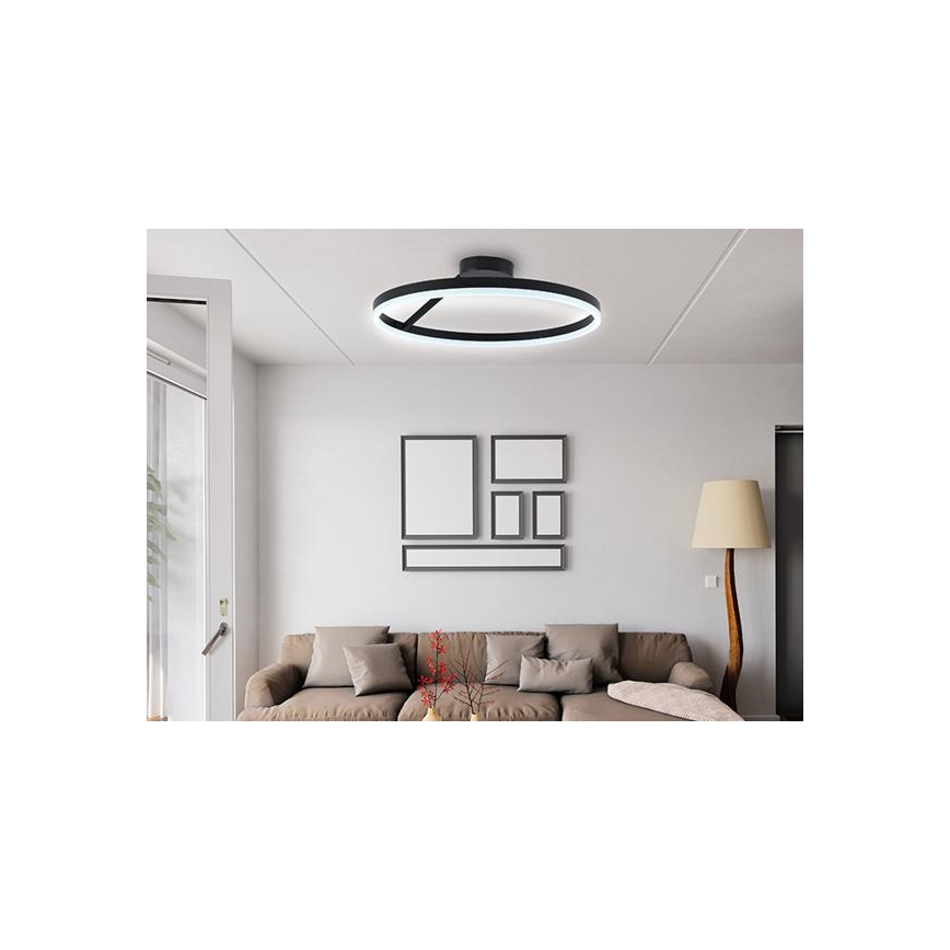LED Pritemdomas tvirtinamas sietynas LED/40W/230V 3000-6500K juoda + nuotolinio valdymo pultas