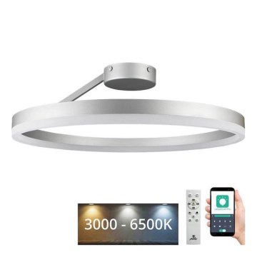 LED Pritemdomas tvirtinamas sietynas LED/40W/230V 3000-6500K matinis chromas + nuotolinio valdymo pultas