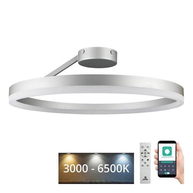 LED Pritemdomas tvirtinamas sietynas LED/40W/230V 3000-6500K matinis chromas + nuotolinio valdymo pultas